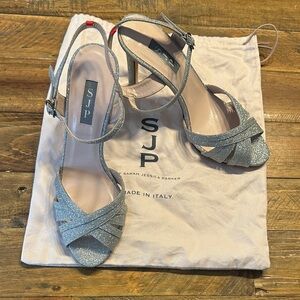 SJP by Sarah Jessica Parker Silver Glitter Heels